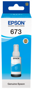 Epson T673 Mavi L800 /L810 /L850 /L1800 İçin 70 ml Orijinal Mürekkep