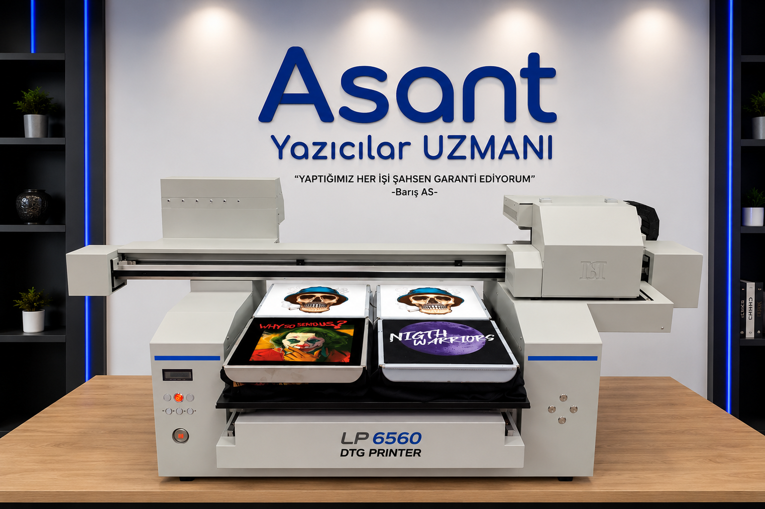 ASANT LP6560 DTG TEKSTİL YAZICISI 65X60CM 4 TABLA